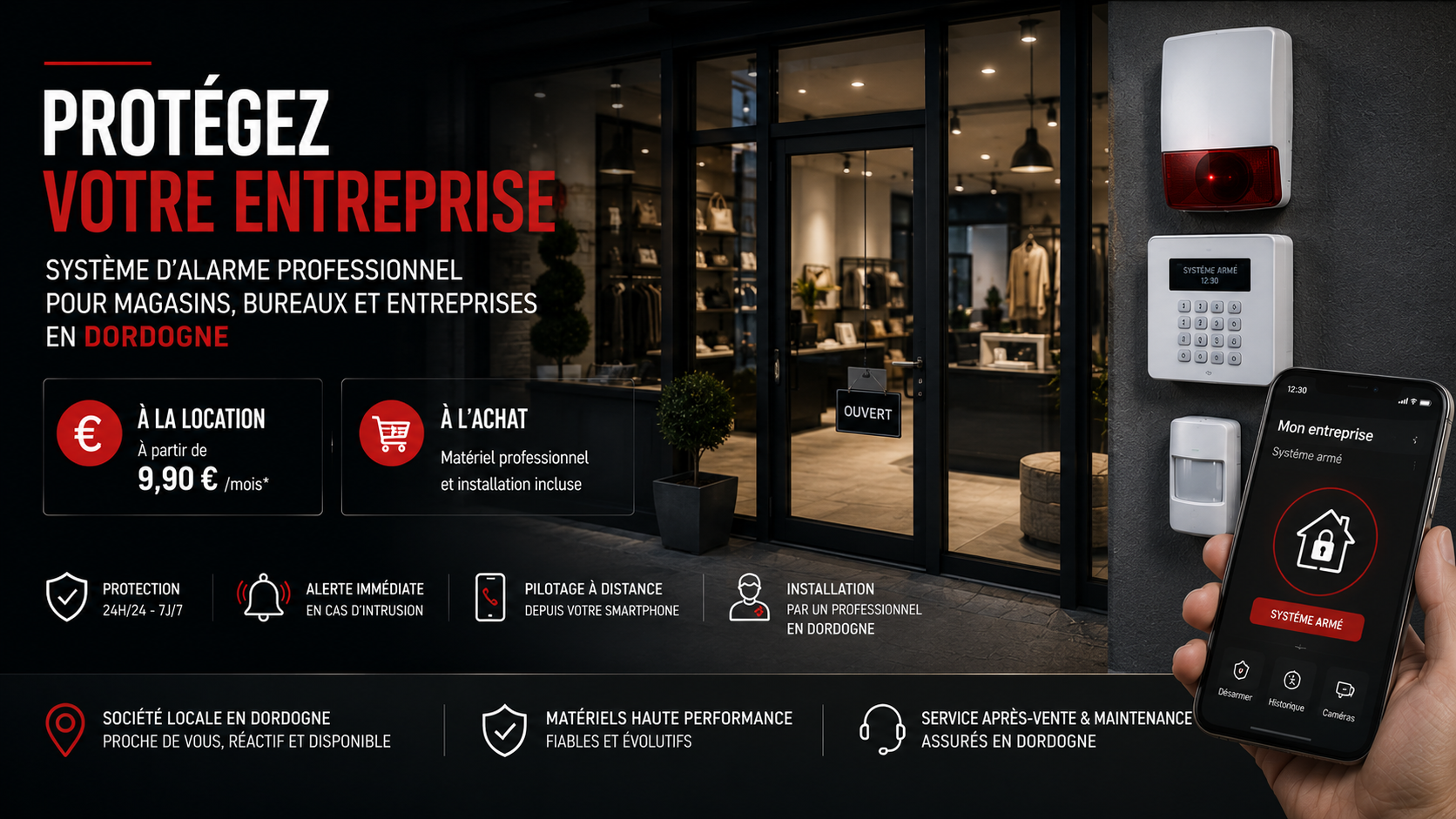 Alarme-commerce-entrepot-bureau-boutique-montpon-menesterol-mussidan-menesplet-saint-martial d'artenset-dordogne
